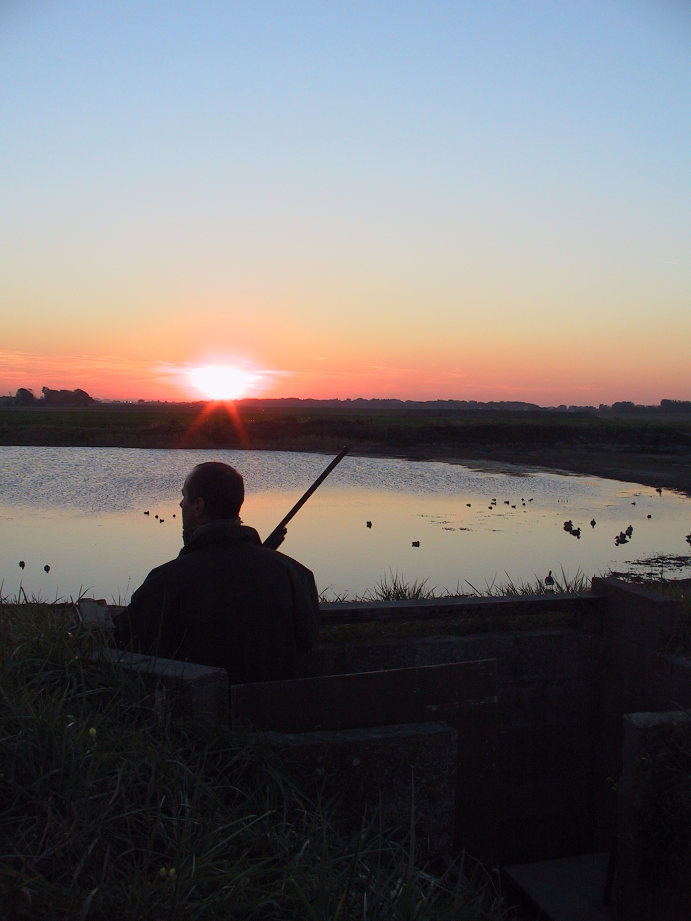 Chasse hutte marais proche de la baie de Somme