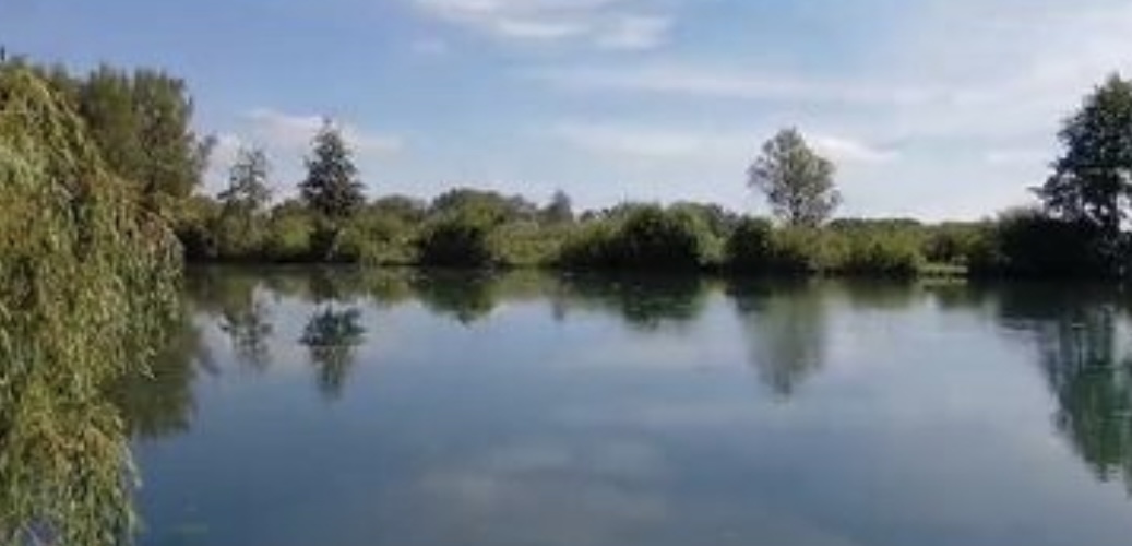 Week-end dans un étang de pêche avec un petit Chalet