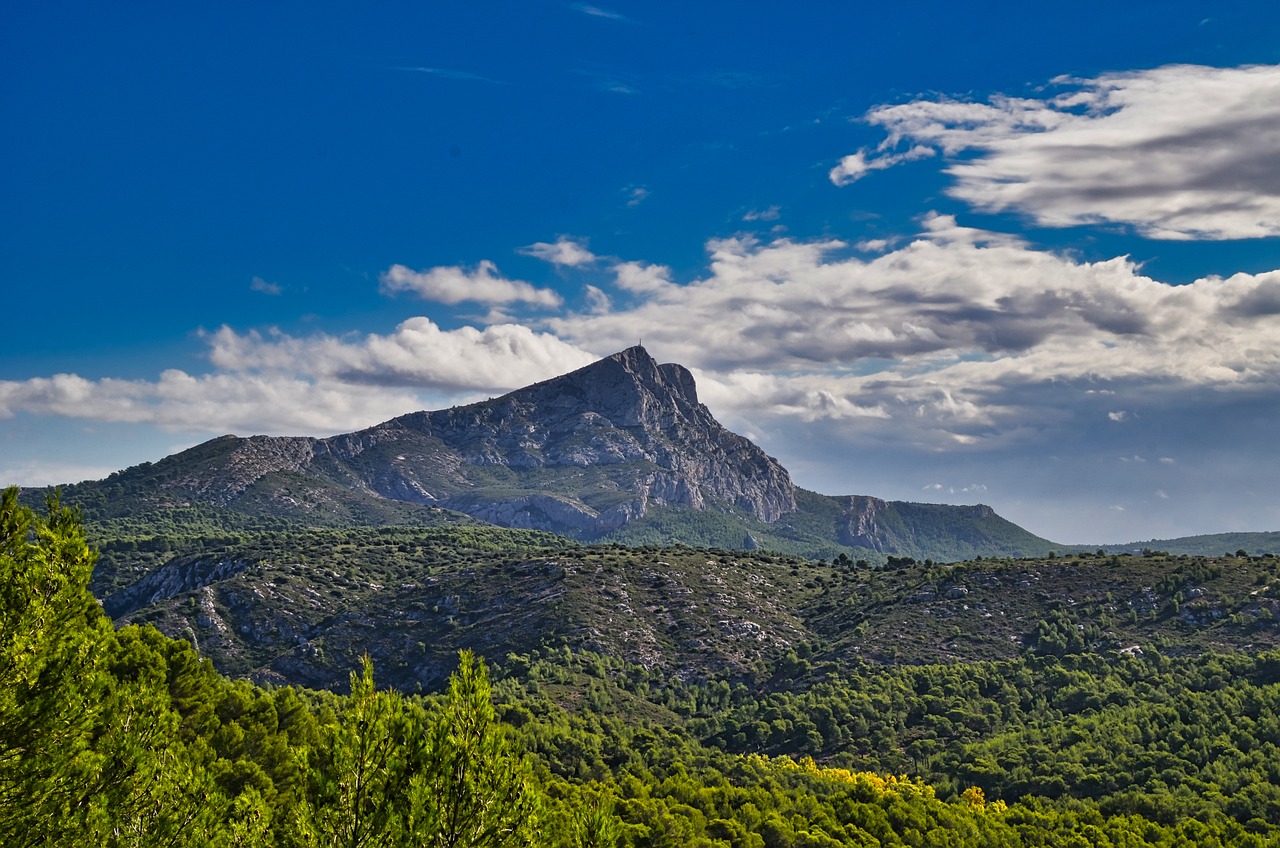 Action postés grand gibier près de la Montagne Sainte-Victoire